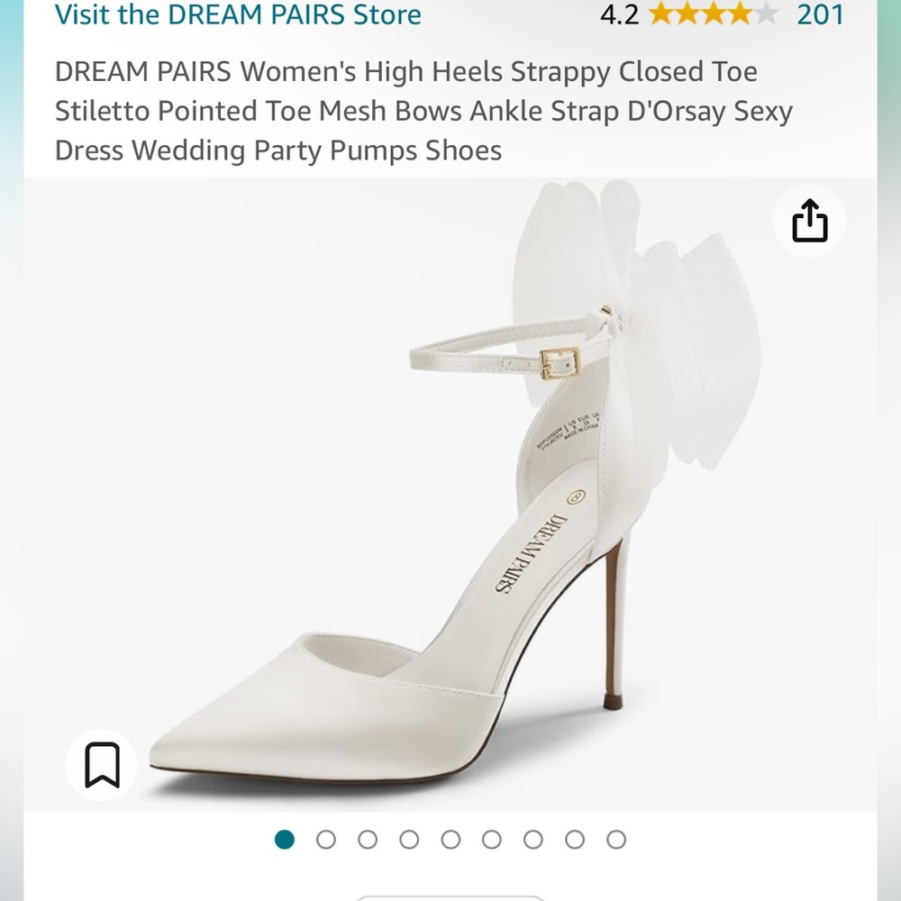 Bridal high heels with bow